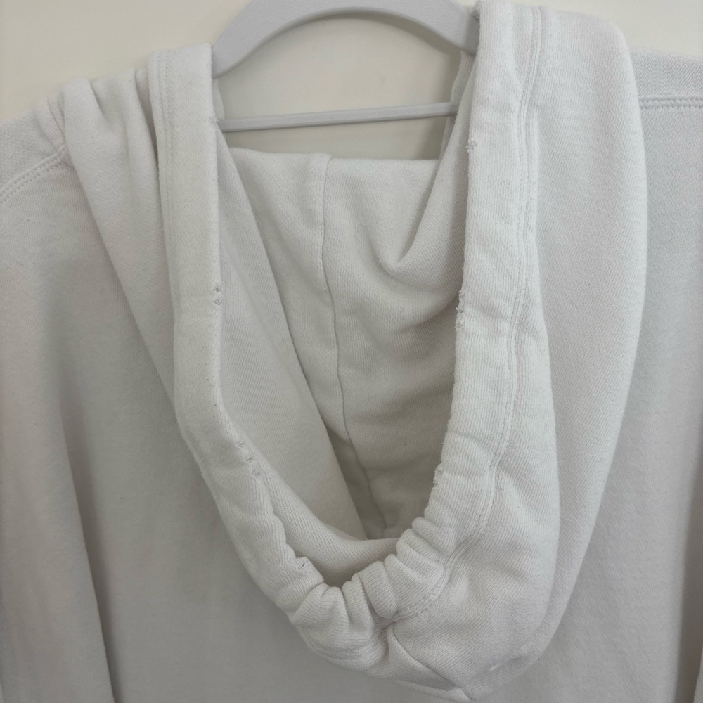 Aerie White V-Neck Hoodie Sweatshirt - Picture 7 of 7
